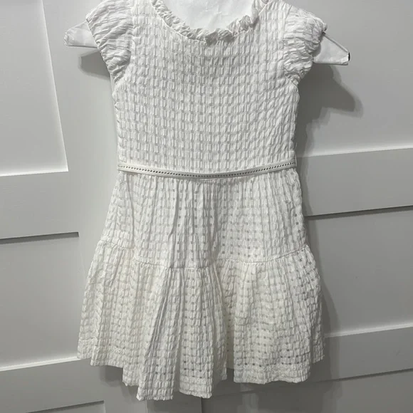 Mayoral White Tiered Cut Out Sundress with Flutter Cap Sleeves 6 - Picture 5 of 6
